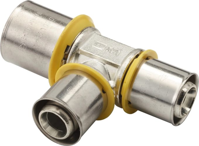 Uponor MLC gas Pers T-stuk verlopend 25x20x20mm