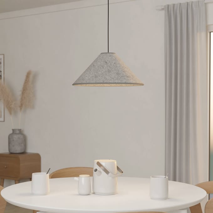 EGLO Alsager Hanglamp - E27 - Ø 41 cm - Zwart|Grijs - Vilt|Staal