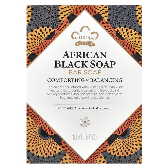Nubian Heritage, African Black Bar Soap, 5 oz (142 g) black