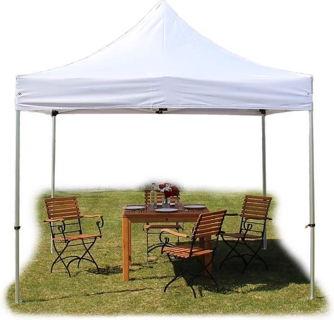 3x3 m Easy Up partytent Vouwpaviljoen PVC brandvertragend, PROFESSIONAL alu 40mm, wit