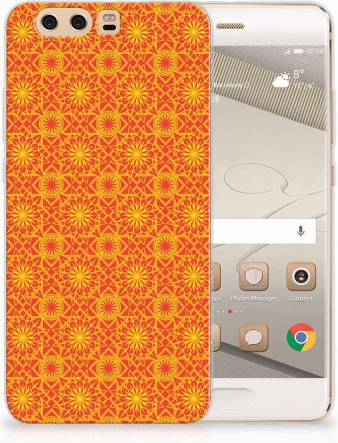 Huawei P10 Plus TPU bumper Batik Oranje