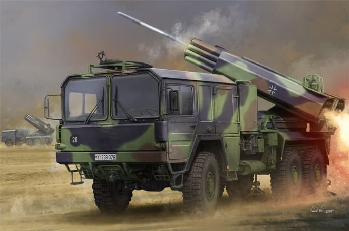 HobbyBoss Modelbouwpakket Militaire voertuigen - 85521 LKW 7T mit GL Lars2 Plastic - 1:35 - Modelbouw
