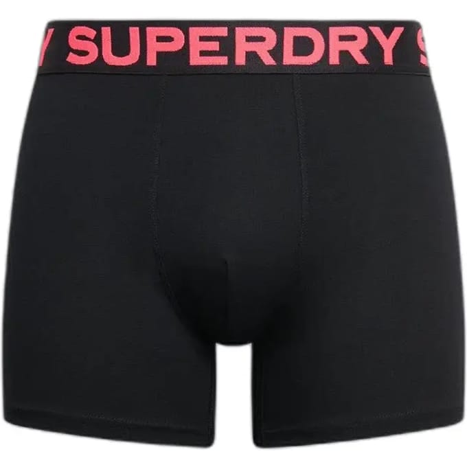 Superdry BOXER TRIPLE PACK Heren Onderbroek - Raven Black Marl