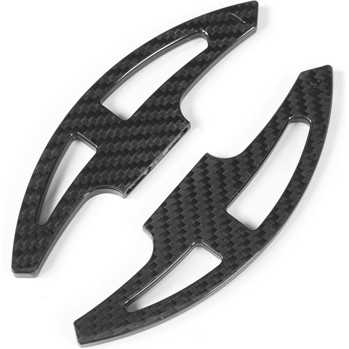 Verlengde Upgrade Koolstofvezel Schakelpeddels Glanzend Zwart Vervanging voor E46 E90 E92 E93 M3 08‑13 Dwarsribbel gray