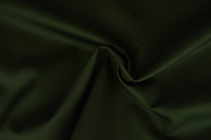 10 meter twill katoen - Donker mosgroen - 65% katoen - 35% polyester