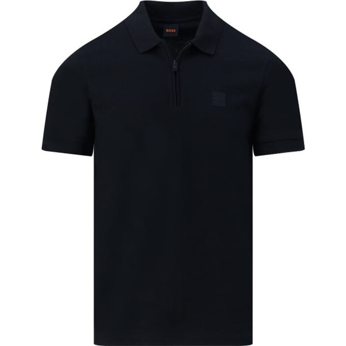 BOSS Passerzip Half Zip Polo Zwart - Maat L - Heren