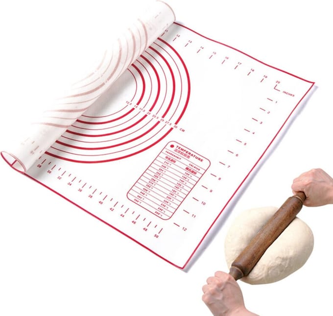 Bakmatten - Deegmat - Ovenmat - Bakken - Siliconen Deegmat - Antislip Deeg kneden mat - Herbruikbaar - LOUZIR