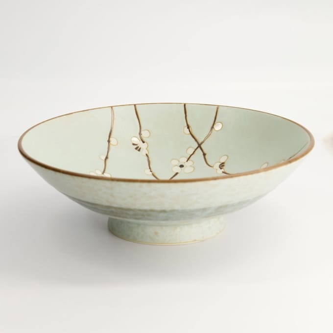 Tokyo Design Studio - Soshun - Kom - Kersenbloesem - Groen - 1400 ml - 24 x 7.5 cm