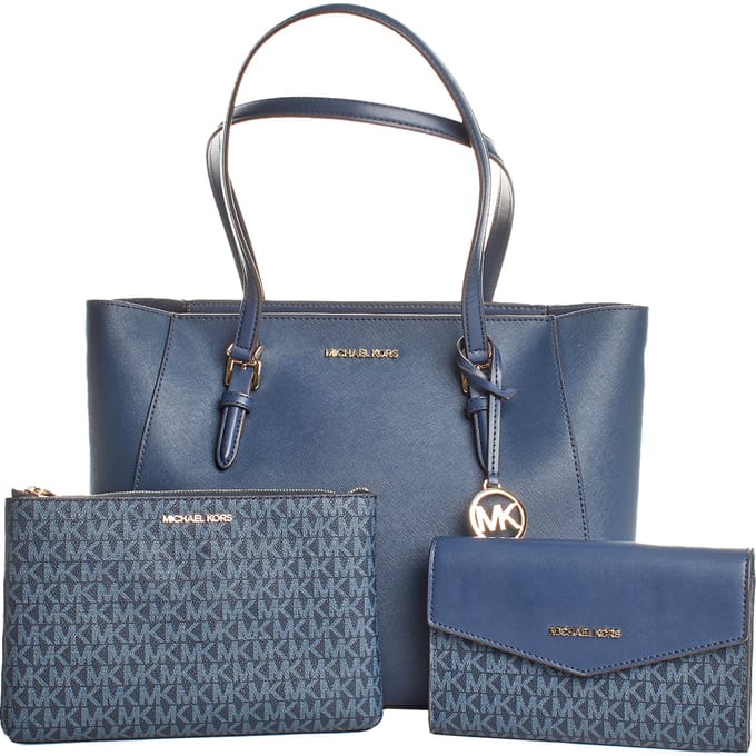 Handtas Dames Michael Kors CHARLOTTE Blauw 34 x 27 x 11 cm