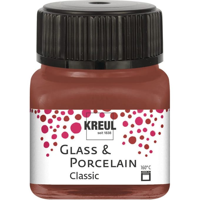 Glasverf - Porseleinverf - Cognac - Classic - Glazuur look - Kreul - 20 ml
