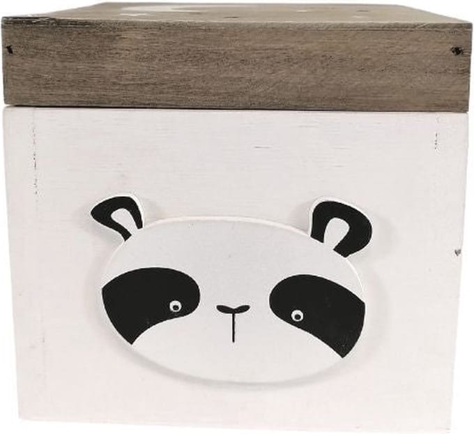 Panda Houten Opbergdoos 13x12x13cm - Overig - Nuage - SILUMEN