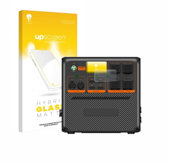 upscreen - Screenprotector voor Bluetti AC240P - Folie Beschermfolie Beschermglas matte