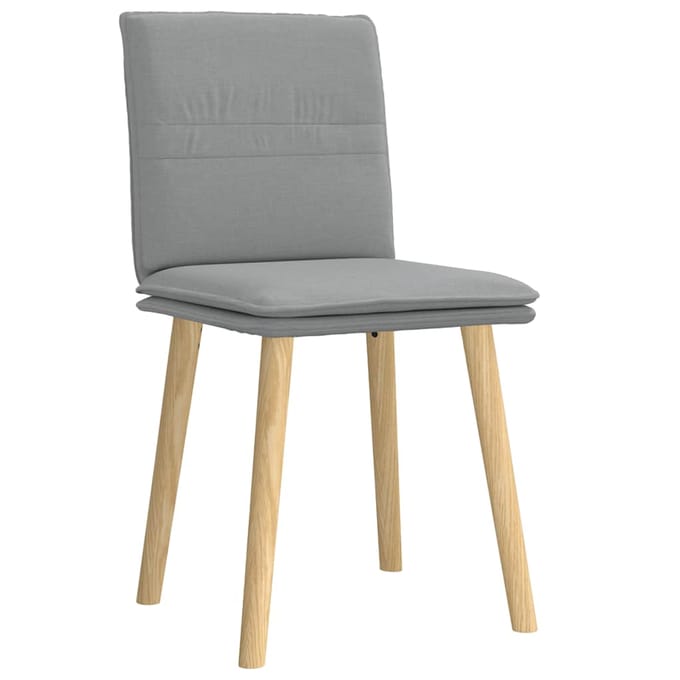 vidaXL - Eetkamerstoelen - 2 - st - stof - lichtgrijs