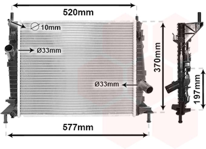 Van Wezel - RADIATOR VOOR FORD C-MAX 2007-2010 1305491