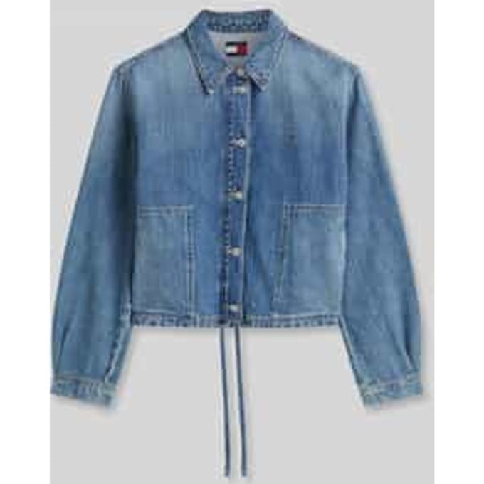 Tommy Jeans Jas Tie Jacket Cj6039 Dw0dw22871 Denim Medium Dames Maat - XL