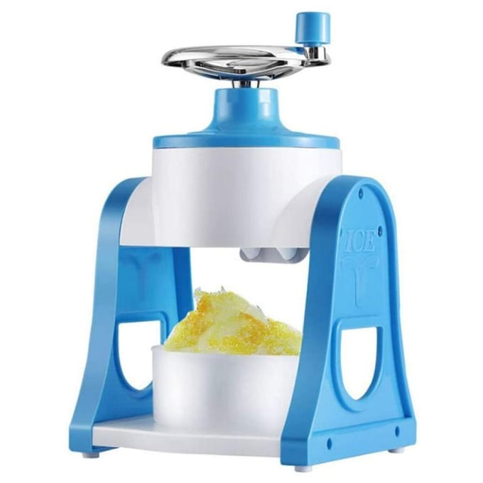 Handmatige IJsschaafmachine Slushmachine voor Sneeuwkegel Margarita Frozen Cocktails blue