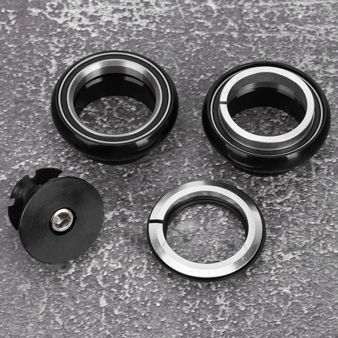 Roulement de Vélo en Alliage d'Aluminium Accessoire de Jeu de Direction 34 MM pour Vélo de Montagne et de Route gray