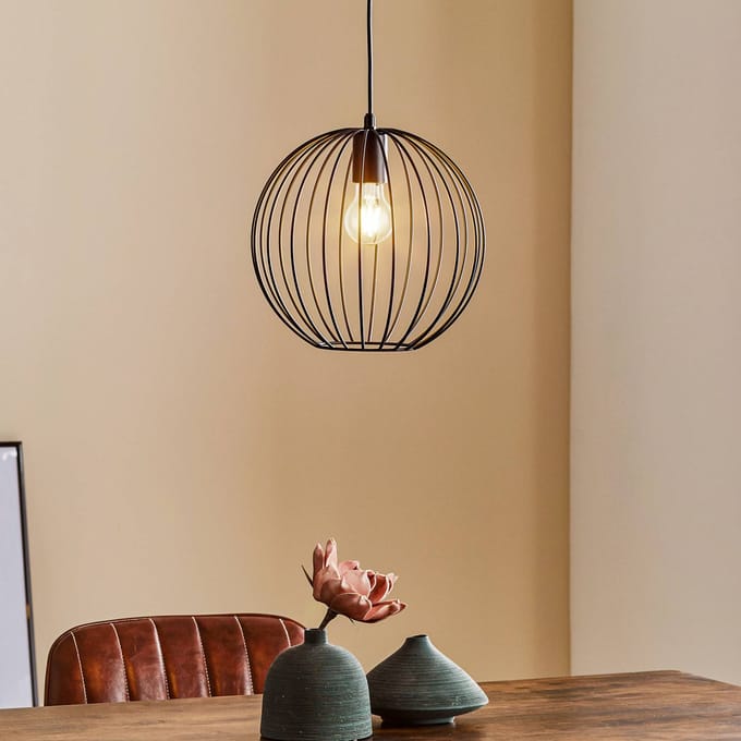 HELAM Hanglamp Cumera met kooi-kap, Ø 30 cm