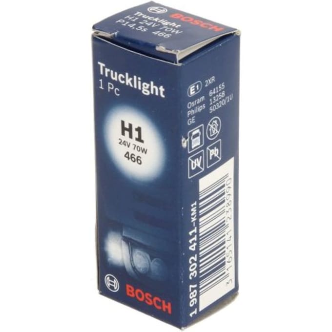 Lamp Halogeen BOSCH H1 Trucklight 24V, 70W