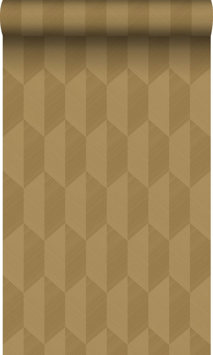 Origin Wallcoverings behang 3D-motief okergeel - 50 x 900 cm - 348038