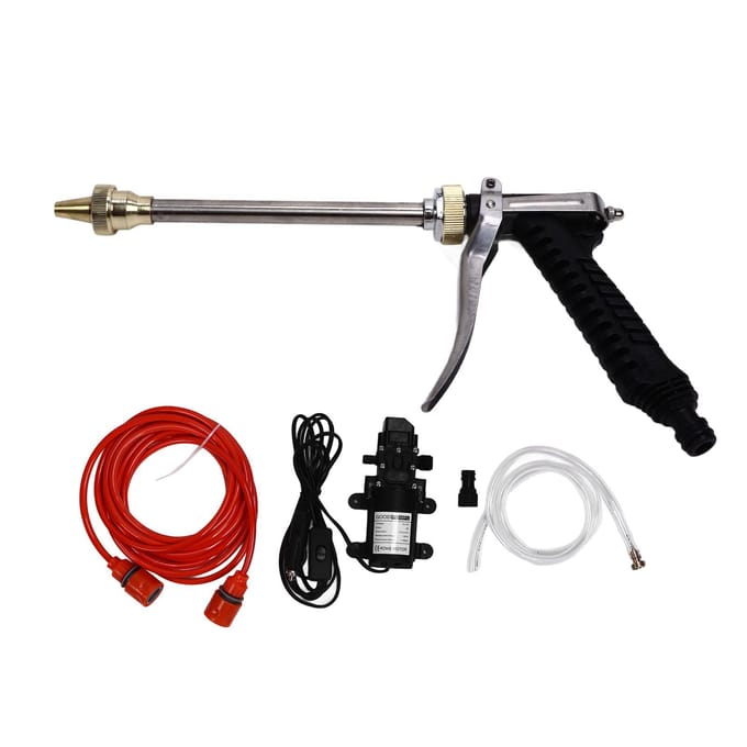 12V 100W Waterpomp Hoge Druk Tuin Watersproeier Kit G1/2 Buitendraad Draagbare Druk black