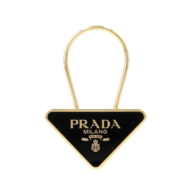 Prada sleutelhanger met driehoekig logo 1ps063 66a P019f 1PS063 66A P019F beige