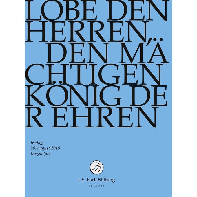 Chor & Orchester Der J.S. Bach-Stiftung, Rudolf Lutz - J.S. Bach: Lobe Den Herren, Den Machtige (DVD)