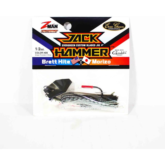 Zman Chatterbait Jackhammer Sinking Lure 1/2 Oz Groene Pompoen Shad (0591)