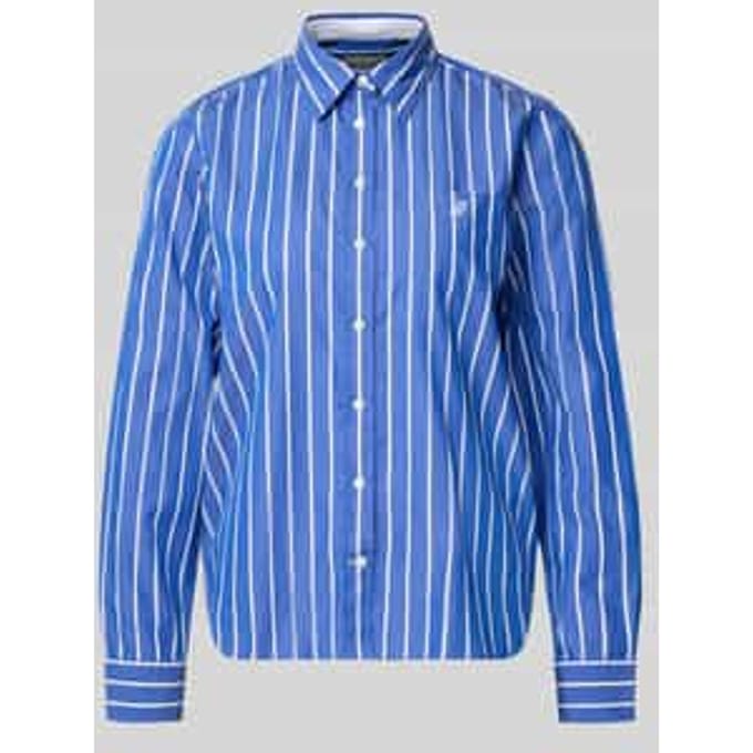 Regular fit Blouse met borstzak en labelstitching