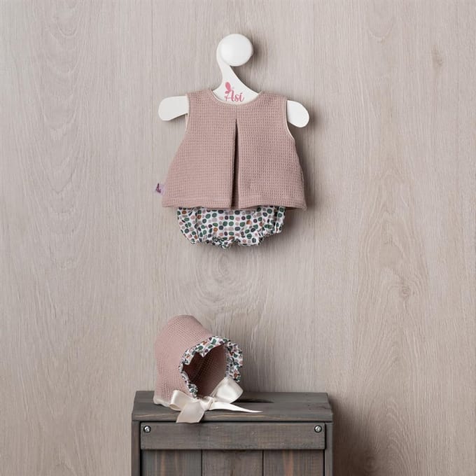 Asi poppenkleding zomer set met stippen - poppenoutfit multicolor.