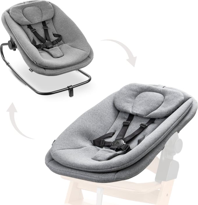 Highchair Bouncer Dark Grey Melange