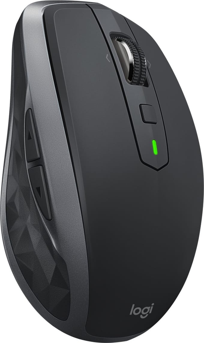 Logitech MX Anywhere 2S Wireless Mouse (BT) - Graphite - Muis - Laser - 7 knoppen - Grijs
