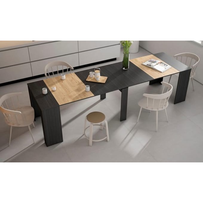 Skraut Home uitschuifbare eettafel: 140 / Wit