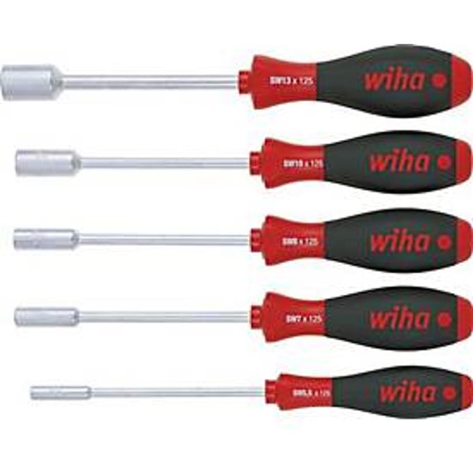 Wiha Schroevendraaierset SoftFinish Zeskantdopsleutel 125mm - 5-delig - 01034