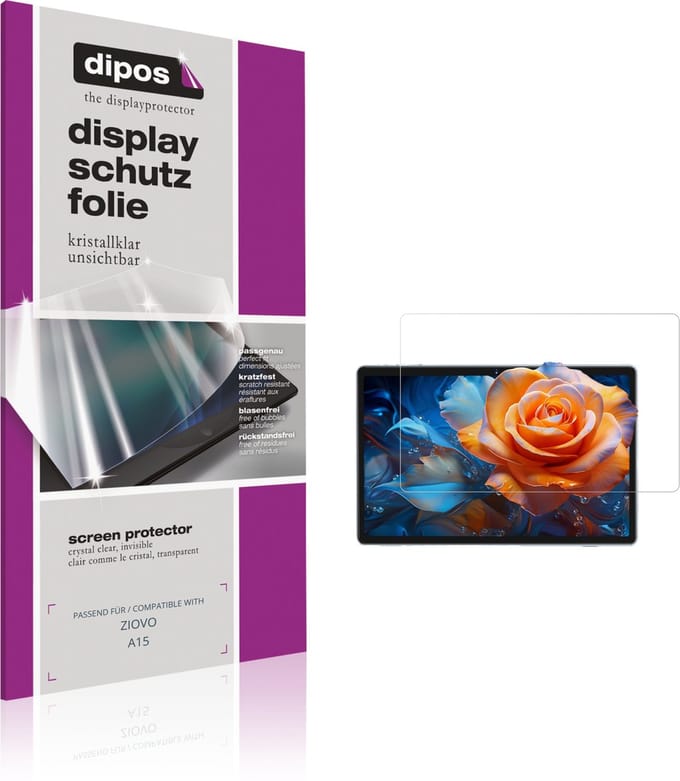 dipos – 2x Beschermfolie geschikt voor ZIOVO A15 | Krasbestendige & heldere Screenprotector Ultra-Thin