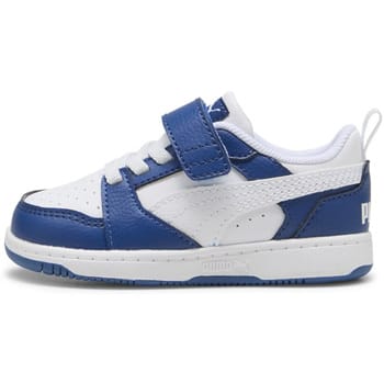 Puma Rebound V6 LO jongens sneakers wit blauw