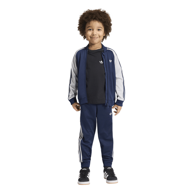 Adidas Sst Tracksuit Trainingspakken Peuter - Blauw - Maat 111 - 116 CM - Poly Mesh