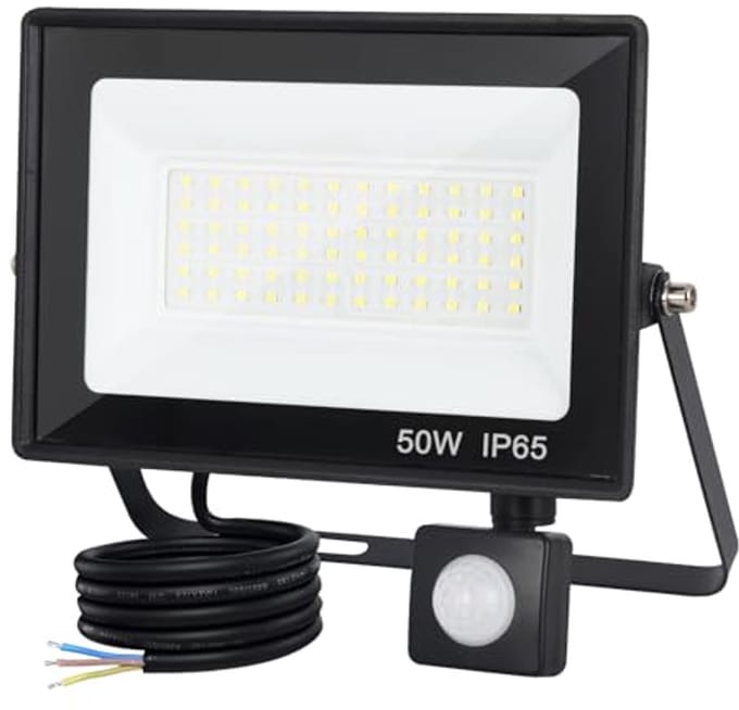 Buiten Led-spot 50W met Bewegingsmelder - Waterdicht en Superhelder