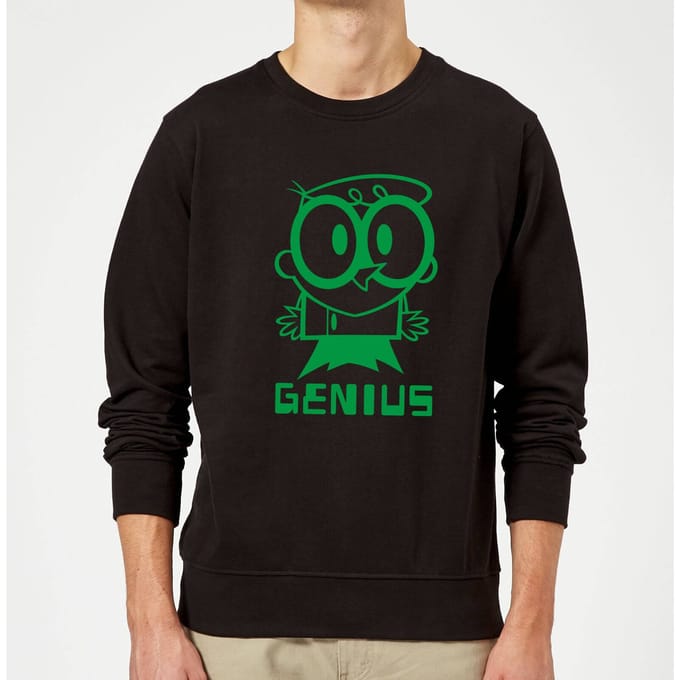 Dexters Lab Green Genius Sweatshirt - Black - S