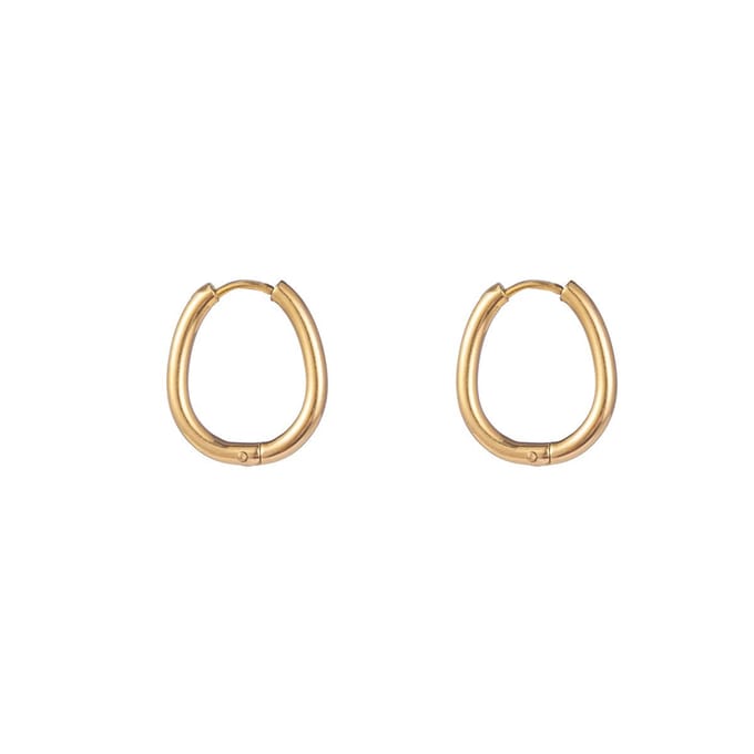 Go Dutch Label Oorringen ovaal Goud