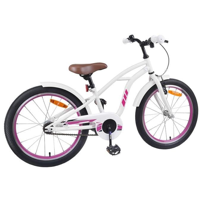 vidaXL - Kinderfiets - 18 - Inch - voor - 5-7 - jaar - oud - Wit