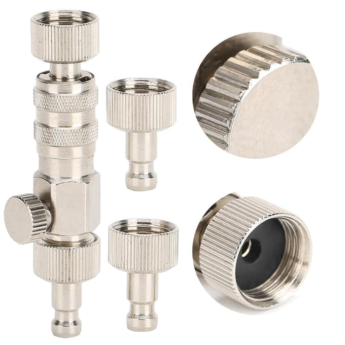 3 stuks Airbrush Connector Snelkoppeling met Luchtstroomregeling Luchtcompressor Fitting