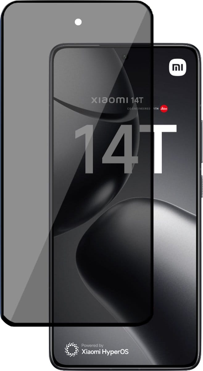 Privé Screenprotector geschikt voor Xiaomi 14T / 14T Pro Screenprotector - Privacy Beschermglas - Privacy Proteqt+