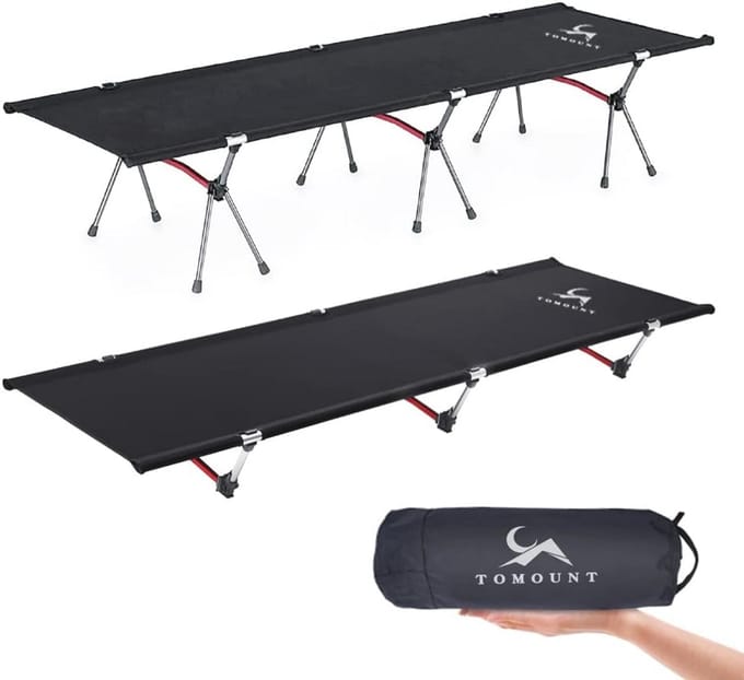 Lichtgewicht Campingbed en Inklapbare Campingstoel - Compact Reisbed voor Buiten en Tenten