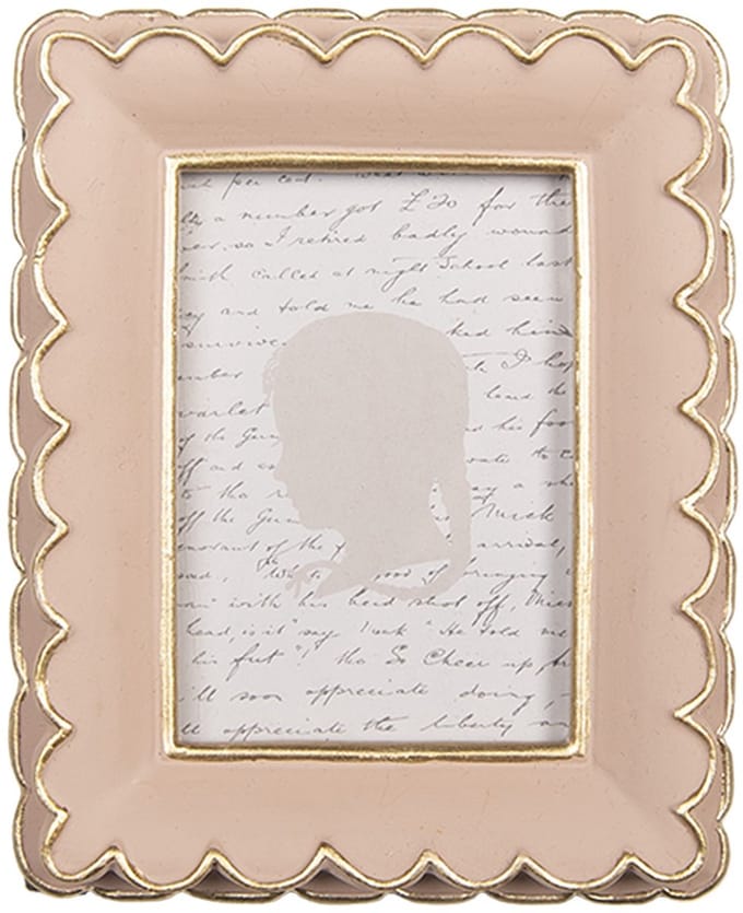 Clayre & Eef Fotolijst 6x9 cm Roze Kunststof