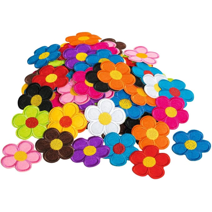 VBS Strijkapplicaties "Bloemenmix", 120 stuks