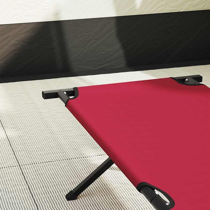 vidaXL - Opvouwbaar - Campingbed - 2 - st - Rood - 210 - x - 80 - x - 46 - cm - Oxford - stof