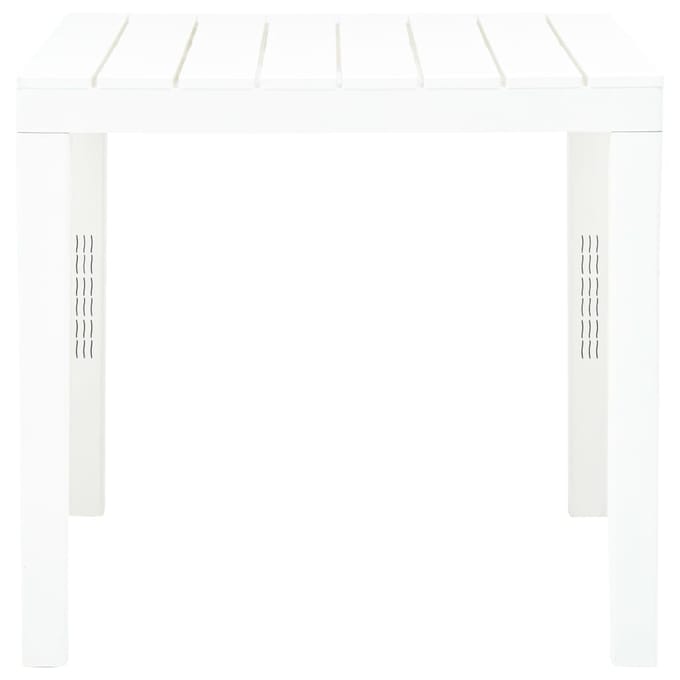 vidaXL - Tuintafel - 78x78x72 - cm - kunststof - wit