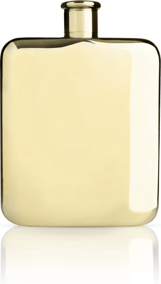 Viski Heupfles - 177ml - roestvrijstaal - 14k goldplated