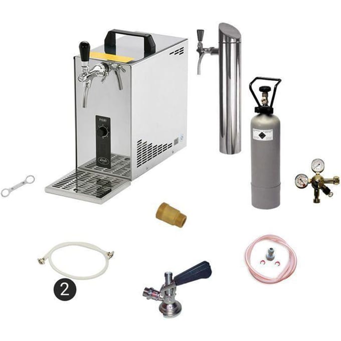 Complete Set - Biertap PYGMY 25, 1-kraans - Droogkoeler, 35 liter/uur - Bierkoeler - Fustkoppeling Type A